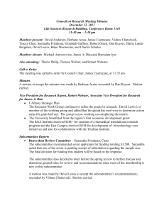 Council on Research Meeting Minutes December 12, 2011