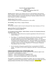 Council on Research Meeting Minutes April 27, 2011