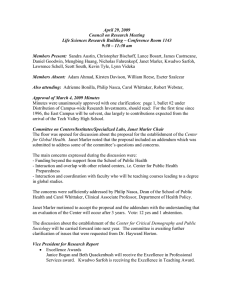 April 29, 2009 Council on Research Meeting 9:30 – 11:30 am