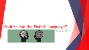 Politics and the English Language Lecture