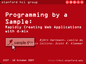 Programming by a Sample: Rapidly Creating Web Applications with d.mix