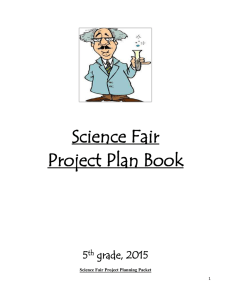 Science Fair Project Planning Packet for Owens' 5th Graders
