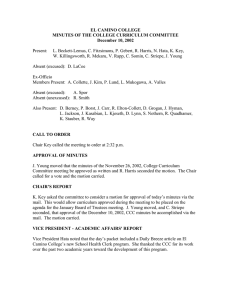 EL CAMINO COLLEGE MINUTES OF THE COLLEGE CURRICULUM COMMITTEE December 10, 2002