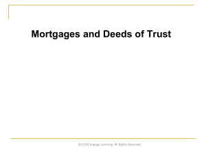 Financing and Trust Deeds