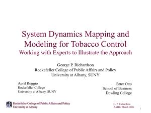 Systems Mapping and Modeling for Tobacco Control.
