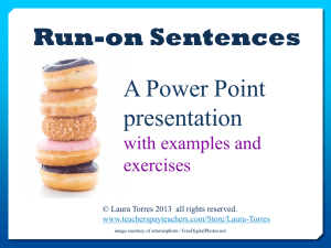 Run on Sentences
