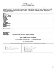 Pathways Common Core Course Submission Form