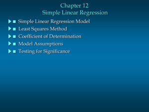 Chapter 12 Simple Linear Regression