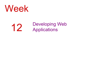 12 Week Developing Web Applications