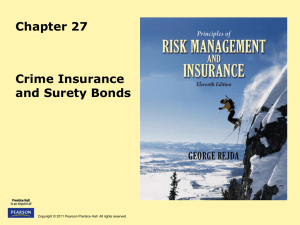 Chapter 27 Crime Insurance and Surety Bonds