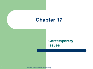 Chapter 17 Contemporary Issues 1