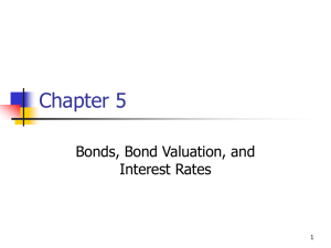 Chapter 5 Bonds, Bond Valuation, and Interest Rates 1