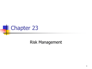 Chapter 23 Risk Management 1