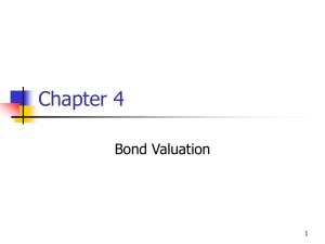 Chapter 4 Bond Valuation 1