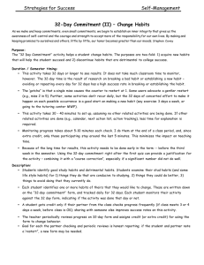 32-Day Commitment: Change Habits for College Success