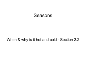 Seasons When &amp; why is it hot and cold - Section...