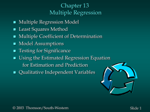 Chapter 13 Multiple Regression