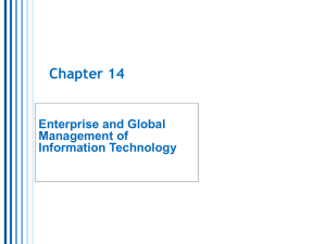 Chapter 14 Enterprise and Global Management of Information Technology
