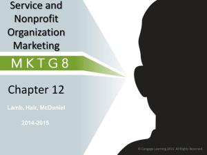 Services and Nonprofit Organization Marketing