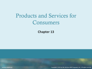 Product and Services for Consumers