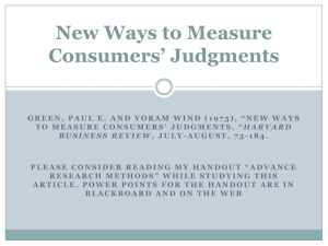 Green and Wind-Consumer Judgements