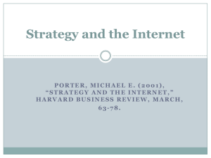 Porter-Strategy and the Internet