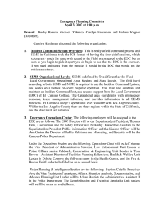 Emergency Planning Committee April 3, 2007 at 1:00 p.m.  Present: