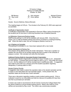 El Camino College Parking Committee Minutes October 16, 2002