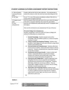 Student Learning Outcomes Report Form Instructions