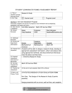 Math 115 Report Form