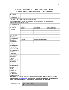 Student Learning Outcomes Report Form (Student Services)