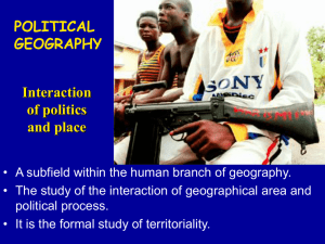 Lecture - Political Geography