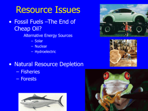 Lecture - Resource Issues