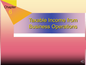 6 Taxable Income from Business Operations Chapter