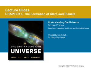 Lecture Slides CHAPTER 5: The Formation of Stars and Planets S