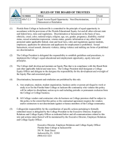 Board Rule 6Hx7-2.1 Equal Access/Equal Opportunity: Non-Discrimination, Harassment or Retaliation