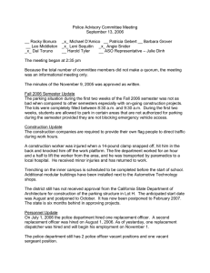 Police Advisory Committee Meeting September 13, 2006