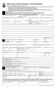 Incident-Accident Report Form Faculty and Staff