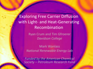 Exploring Free Carrier Diffusion with Light- and Heat-Generating Recombination