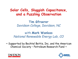 Solar cells, sluggish capacitance, and a puzzling observation