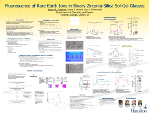 Fluorescence of Rare Earth Ions in Binary Silica Sol-Gel Glasses