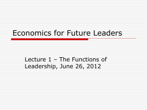 Enterprise College - Leadership Lecture 1