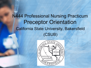 N444 Preceptor Orientation