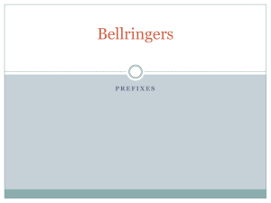 Prefixes Bellwork