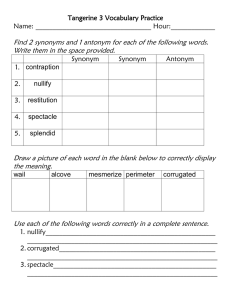 Tangerine Vocabulary Practice Sheet 3