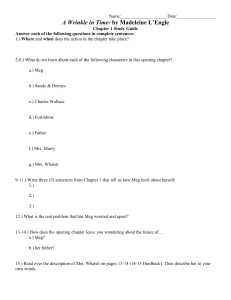 Wrinkle in Time Study Guide 1
