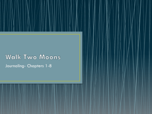 Walk Two Moons Chapters 1-8 Activities