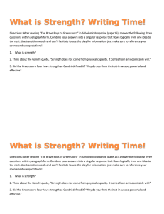 What is Strength? Writing Time!