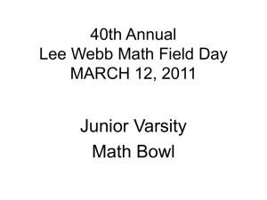 Freshman/Sophomore Math Bowl (2011)