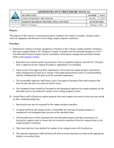 Surplus Property Procedures